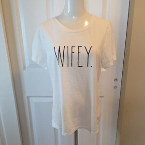 Rae Dunn White 'Wifey' Graphic Tee